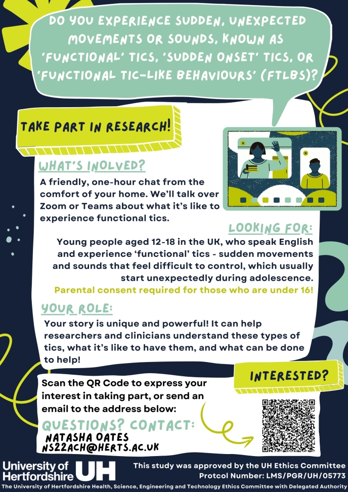 Functional Tic-Like Behaviours: Towards an Understanding of Young Peoples; Experiences